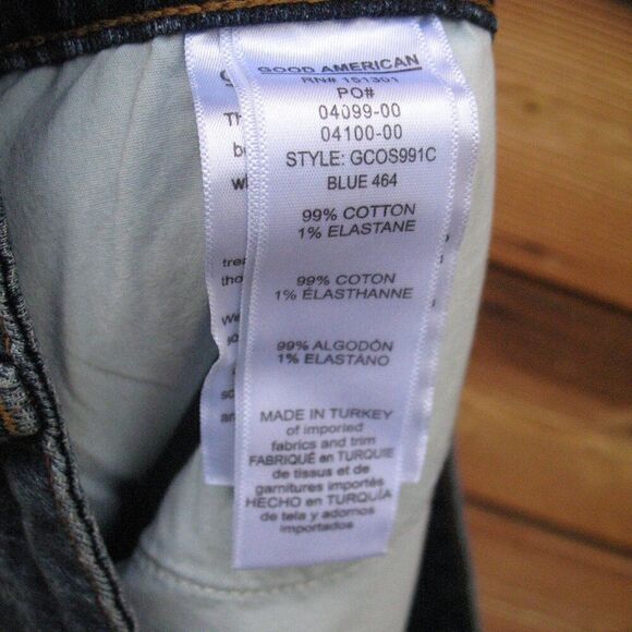 NWT Good American Stretch Plus Size Cut Off High Waist Denim Jean Shorts - Picture 11 of 11